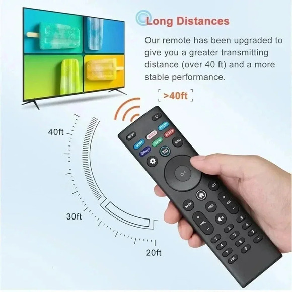 Universal Vizio Remote Control XRT140 Fit For Vizio LCD LED Smart TV - Picture 7 of 10